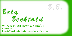 bela bechtold business card